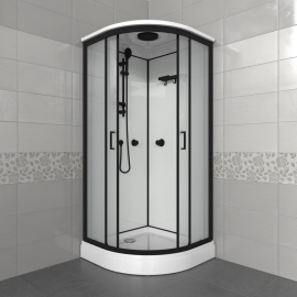 Душевая кабина Triton Прайм-Блэк-Вельвет А 90х90 низкий поддон